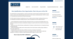 Desktop Screenshot of businessconsultantcertification.com